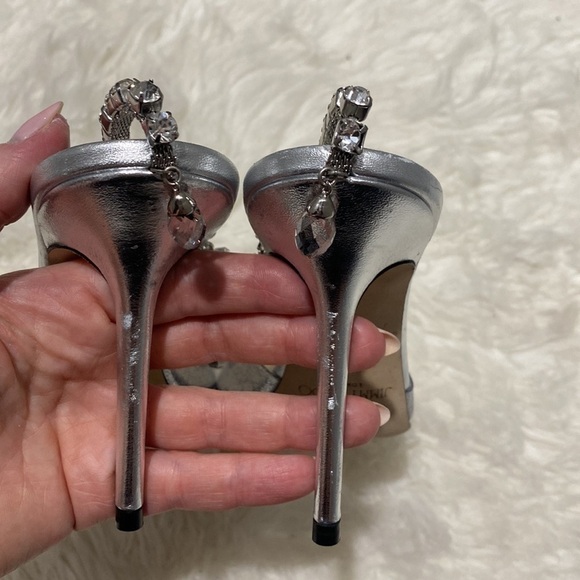 Jimmy Choo Saeda 100 glitter plexi &‎ leather pump size 36.5EU - Picture 9 of 13